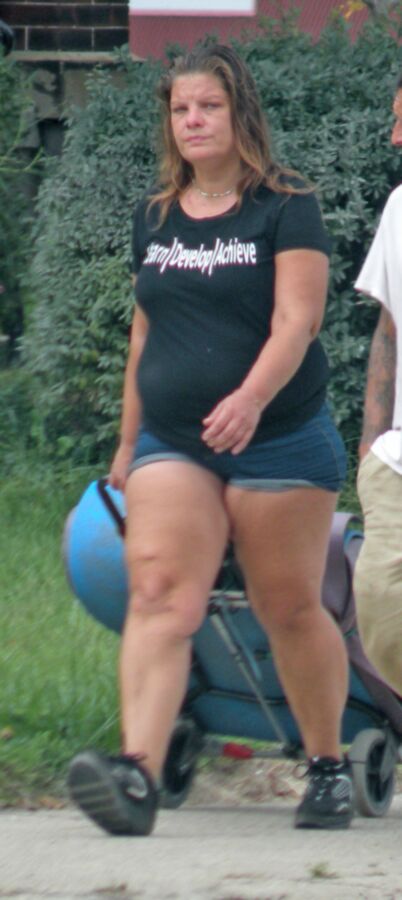 Free porn pics of Super Thick Older BBW, BIG Legs, Tight Short Shorts 19 of 23 pics