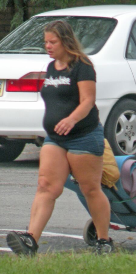 Free porn pics of Super Thick Older BBW, BIG Legs, Tight Short Shorts 10 of 23 pics