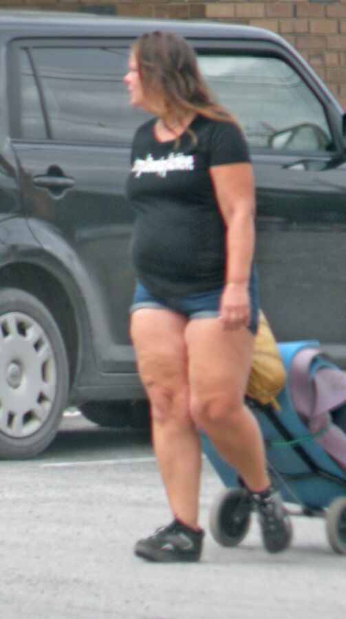 Free porn pics of Super Thick Older BBW, BIG Legs, Tight Short Shorts 1 of 23 pics