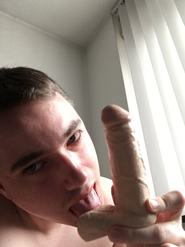 Free porn pics of Teen boy slut sucks a dildo and makes selfies 14 of 44 pics