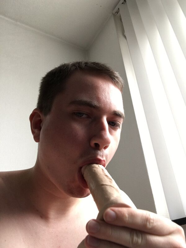 Free porn pics of Teen boy slut sucks a dildo and makes selfies 21 of 44 pics