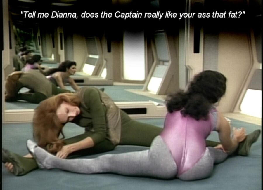 Free porn pics of Star Trek Next Generation workout Crusher and Troi 3 of 4 pics