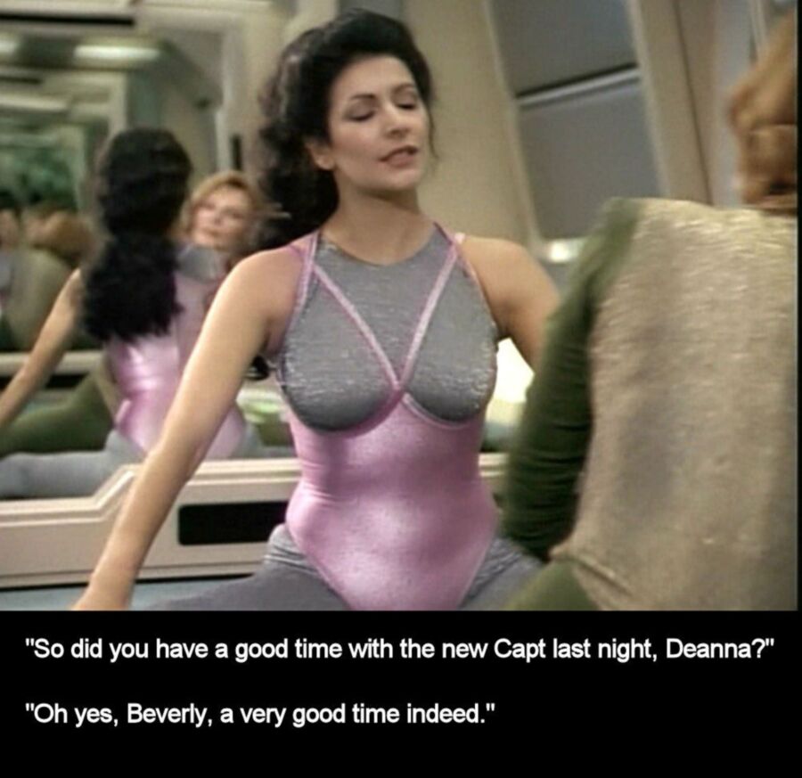 Free porn pics of Star Trek Next Generation workout Crusher and Troi 1 of 4 pics
