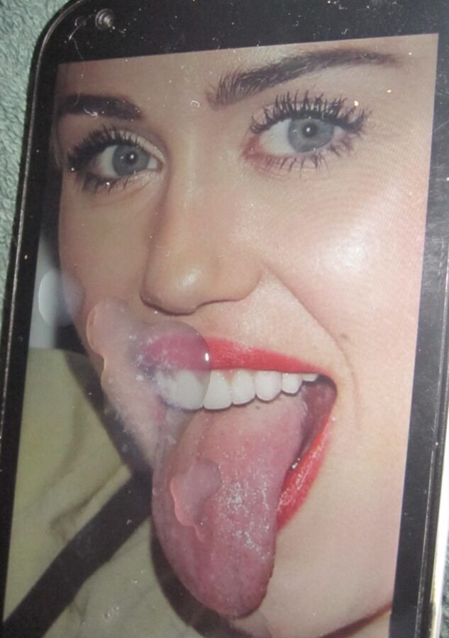 Free porn pics of Miley Cyrus Cum Tribute 11 of 15 pics