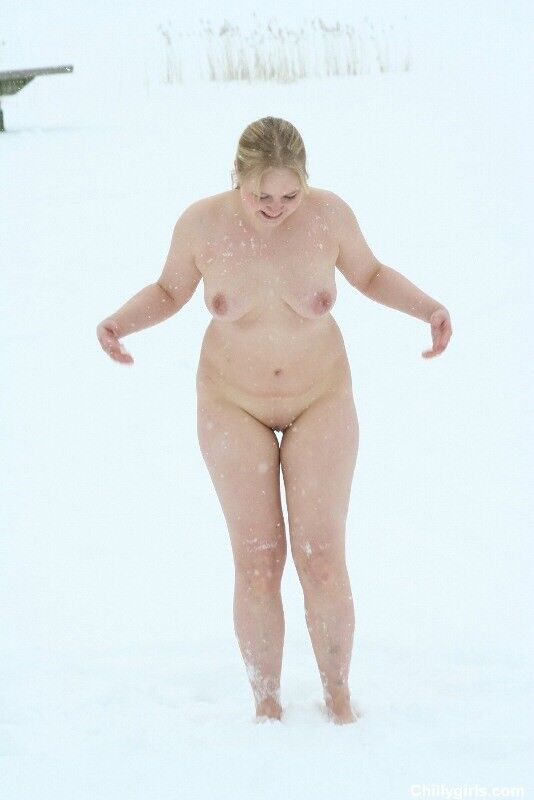 Free porn pics of Young Chubby nude in the snow 19 of 32 pics