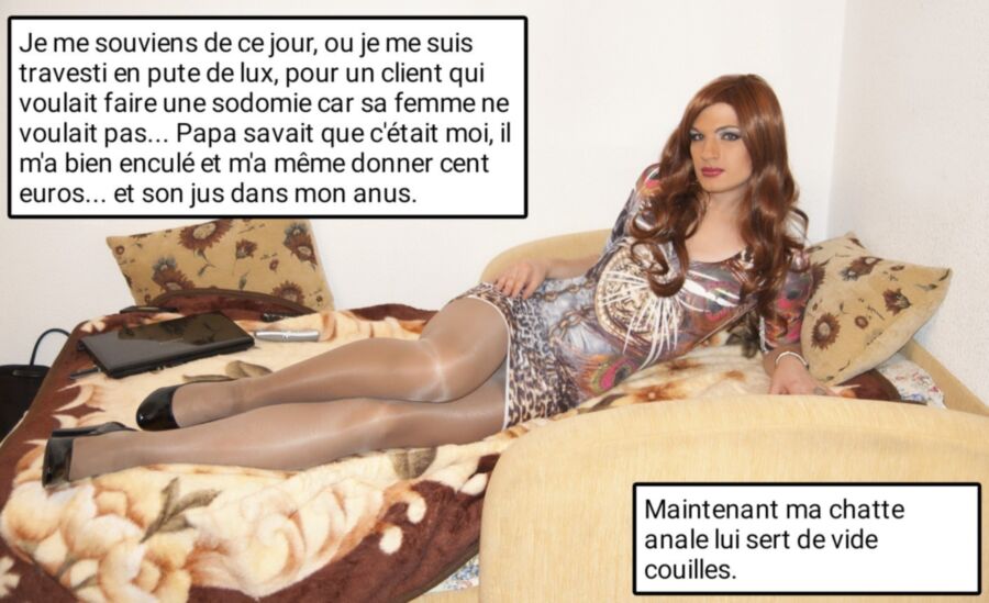 Free porn pics of French caption (français inceste gay) je me travesti pour papa. 4 of 5 pics