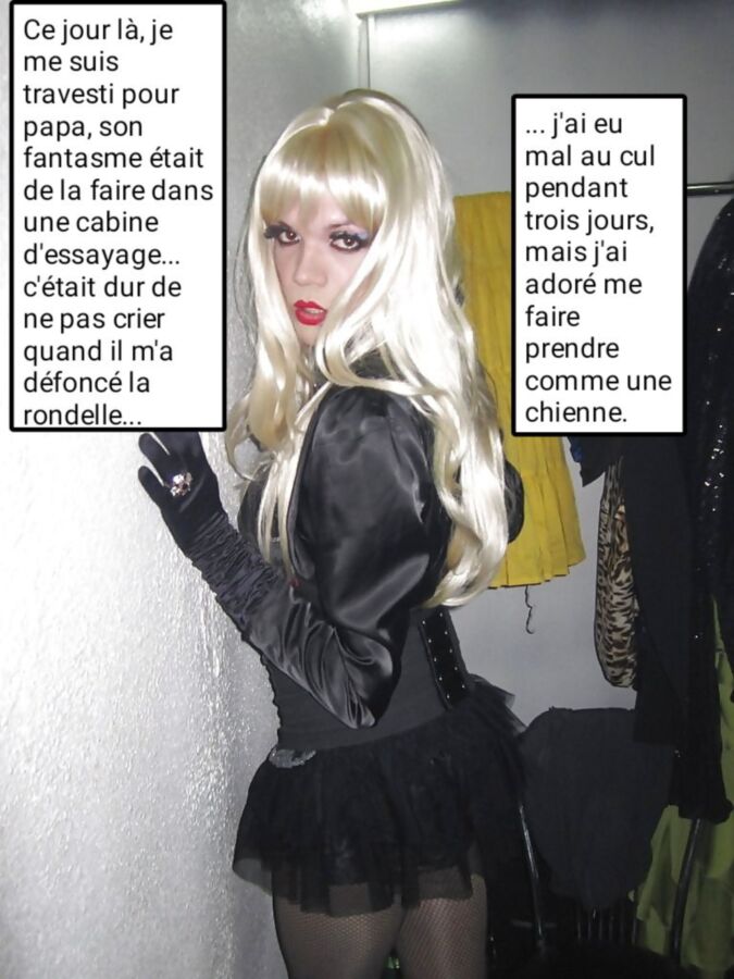 Free porn pics of French caption (français inceste gay) je me travesti pour papa. 1 of 5 pics