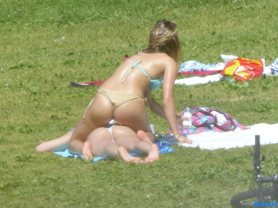 Free porn pics of Lesbian butt massage in a beachpark 4 of 69 pics