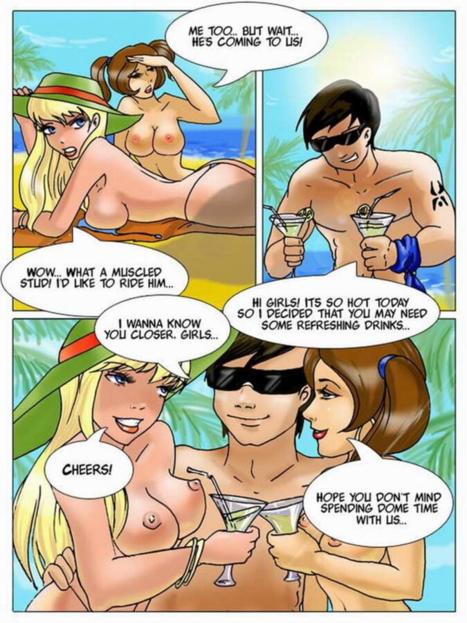 Free porn pics of Day at the Beach Cartoon 3 of 13 pics