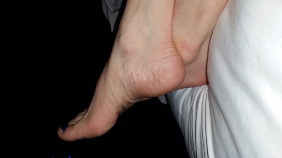 Free porn pics of Candid feet of GF 23 of 43 pics