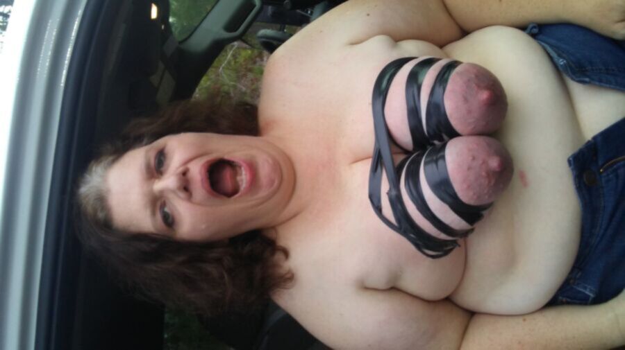 Free porn pics of bbw tits bound with tape and punctured 22 of 29 pics