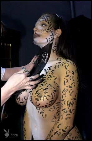 Free porn pics of Katalina Verdin leopard body paint 10 of 32 pics