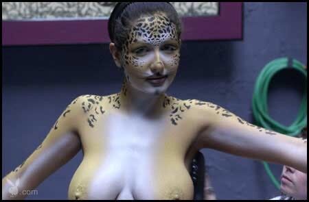 Free porn pics of Katalina Verdin leopard body paint 11 of 32 pics