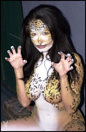 Free porn pics of Katalina Verdin leopard body paint 17 of 32 pics