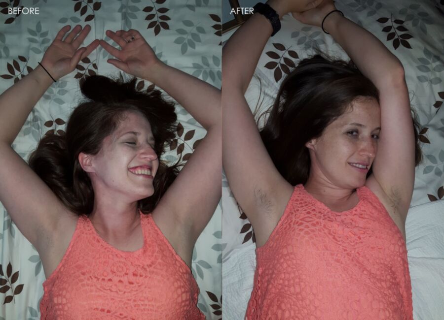 Free porn pics of Hairy Armpits - BEFORE AND AFTER 5 of 8 pics