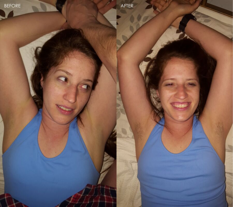 Free porn pics of Hairy Armpits - BEFORE AND AFTER 2 of 8 pics