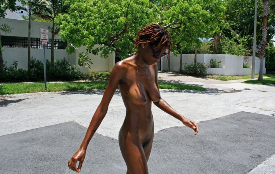Free porn pics of Black Woman Naked in Public 12 of 29 pics