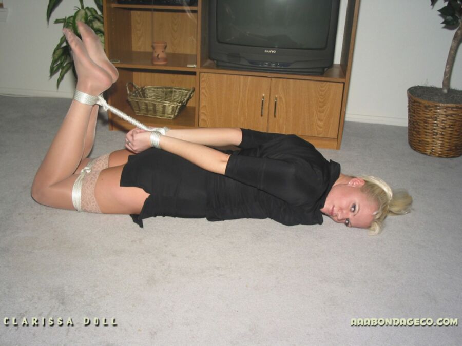 Free porn pics of Clarissa Doll - Bound And Hogtied On Floor 2 of 35 pics