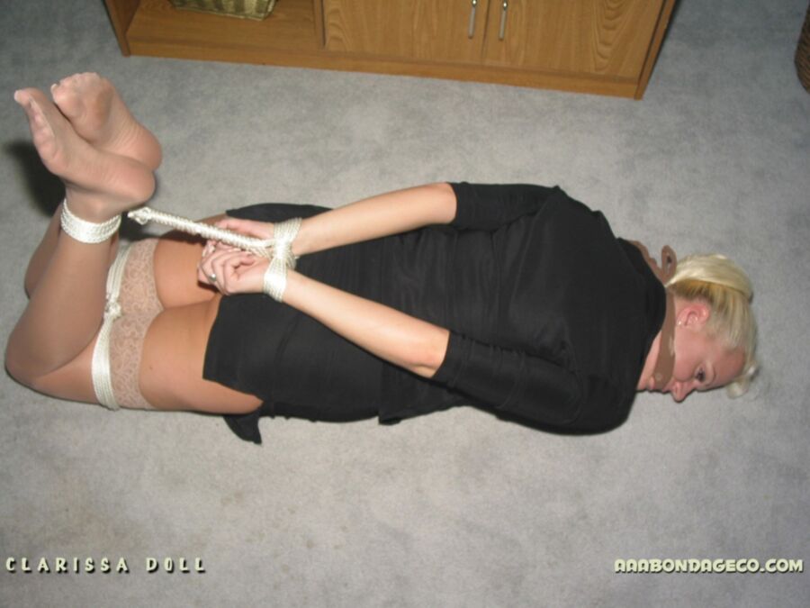 Free porn pics of Clarissa Doll - Bound And Hogtied On Floor 20 of 35 pics