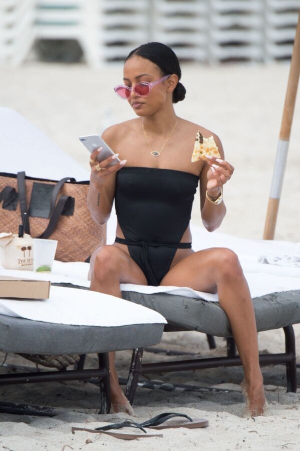 Free porn pics of Karrueche Tran in swimsuit 2 of 46 pics