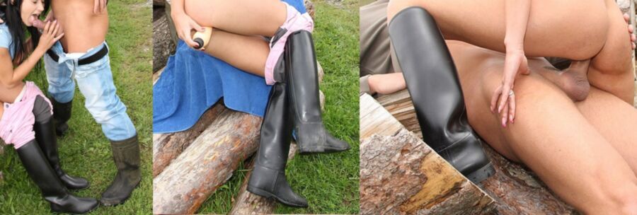 Free porn pics of Waders wellies whores Femmes en bottes de caoutchouc 5 of 7 pics