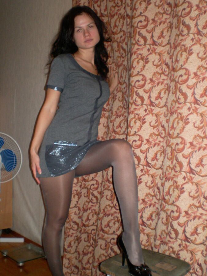 Free porn pics of Me in grey pantyhose 8 of 55 pics