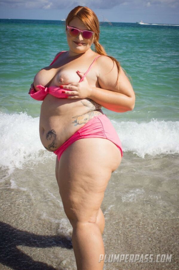 Free porn pics of Tiffany Star - pink bikini at the beach 12 of 68 pics