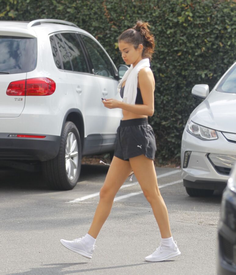 Free porn pics of Selena in tight gym outfit 22 of 26 pics