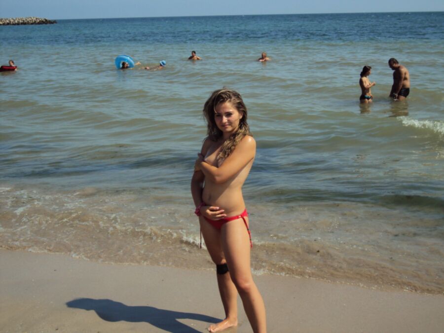 Free porn pics of Girl at costinesti beach 2 of 17 pics