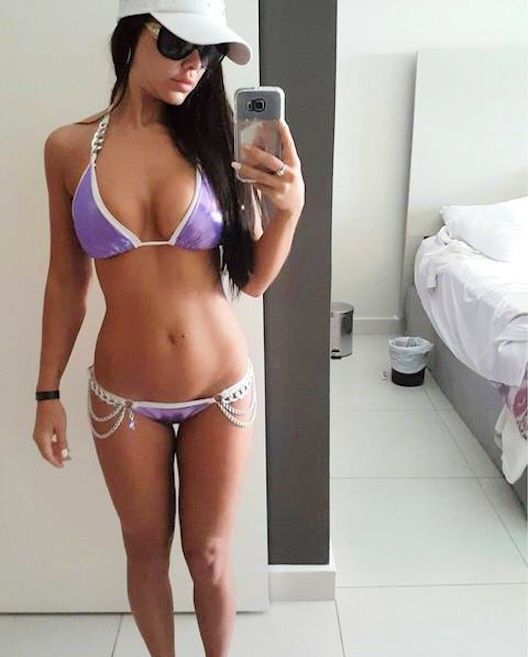 Free porn pics of Sarka Kantorova Strips Down To Purple Thong Bikini 5 of 15 pics