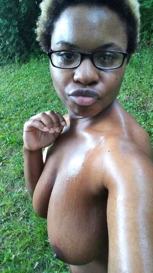 Free porn pics of Black Cutie Takes Selfies Naked Outside 3 of 8 pics