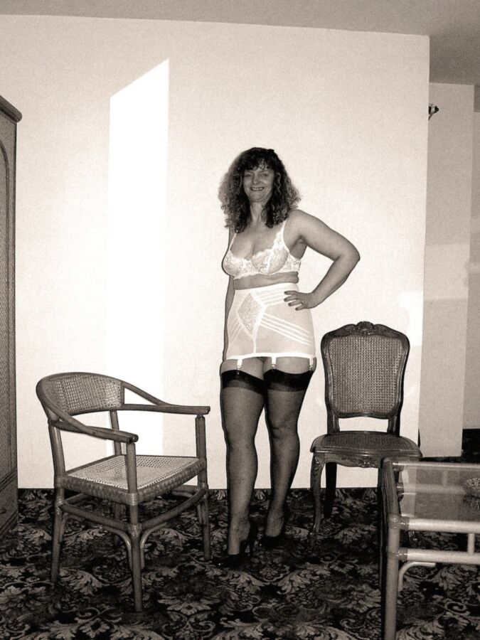 Free porn pics of Monochrome Mom So Fucking Sexy in White Girdle 11 of 46 pics