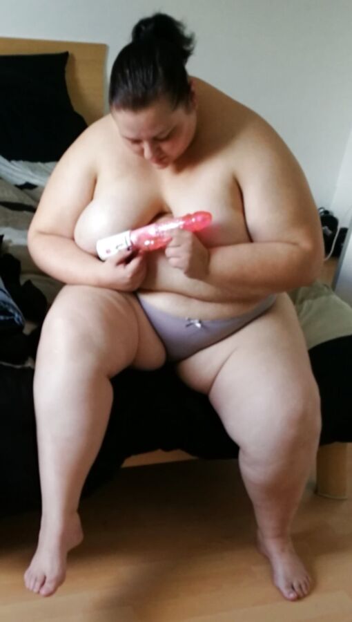 Free porn pics of Fat Pig Slut Melanie New Vibrator 4 of 13 pics