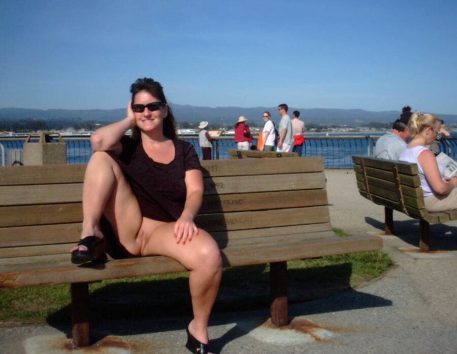 Free porn pics of Fetish - Outdoors Public places - Flashing pussy while seated 6 of 34 pics