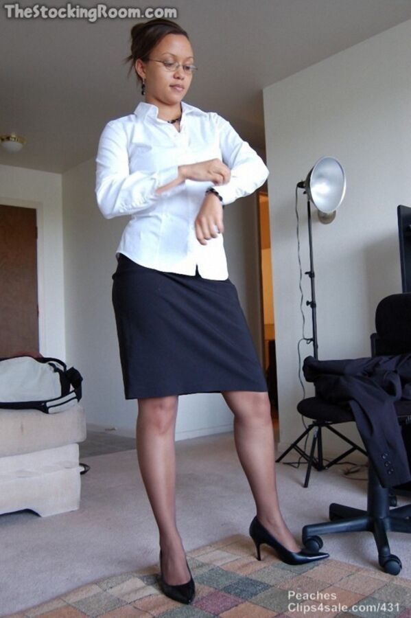 Free porn pics of Peach’s Power Business Suit Skirt and Pumps 21 of 83 pics