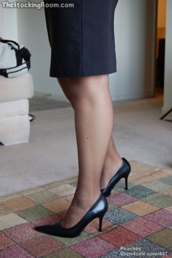 Free porn pics of Peach’s Power Business Suit Skirt and Pumps 24 of 83 pics