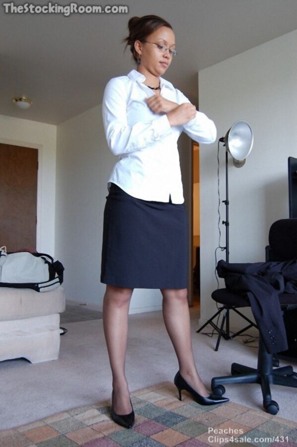 Free porn pics of Peach’s Power Business Suit Skirt and Pumps 15 of 83 pics