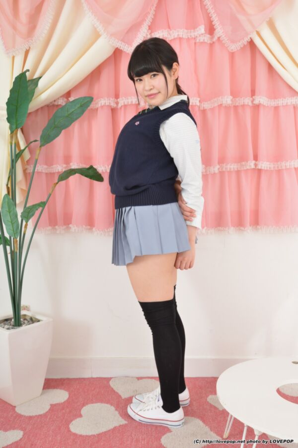 Free porn pics of Asuka Hoshimi - short blue skirt with white cotton panties 12 of 92 pics