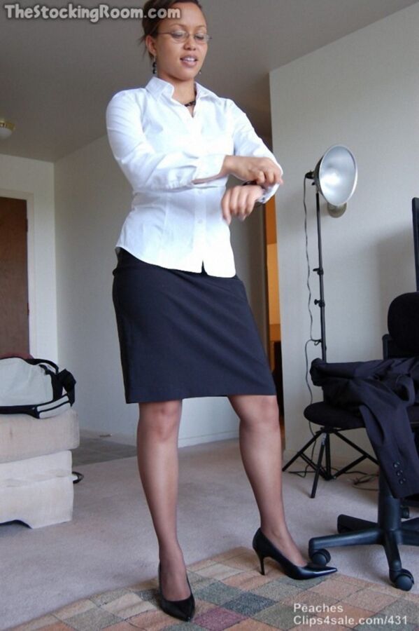 Free porn pics of Peach’s Power Business Suit Skirt and Pumps 22 of 83 pics
