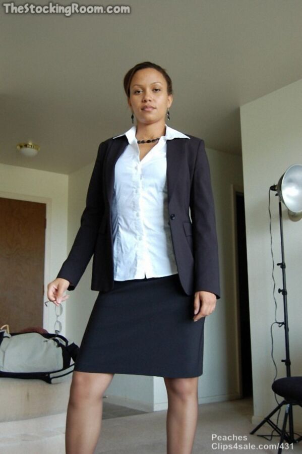 Free porn pics of Peach’s Power Business Suit Skirt and Pumps 6 of 83 pics