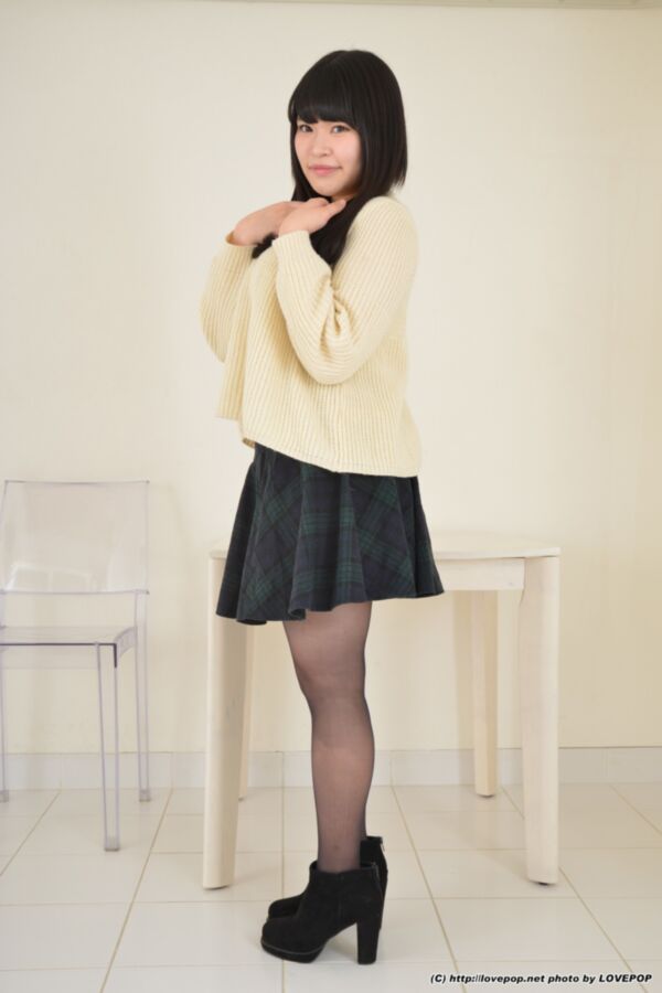Free porn pics of Asuka Hoshimi - black nylons short skirt tease 10 of 89 pics