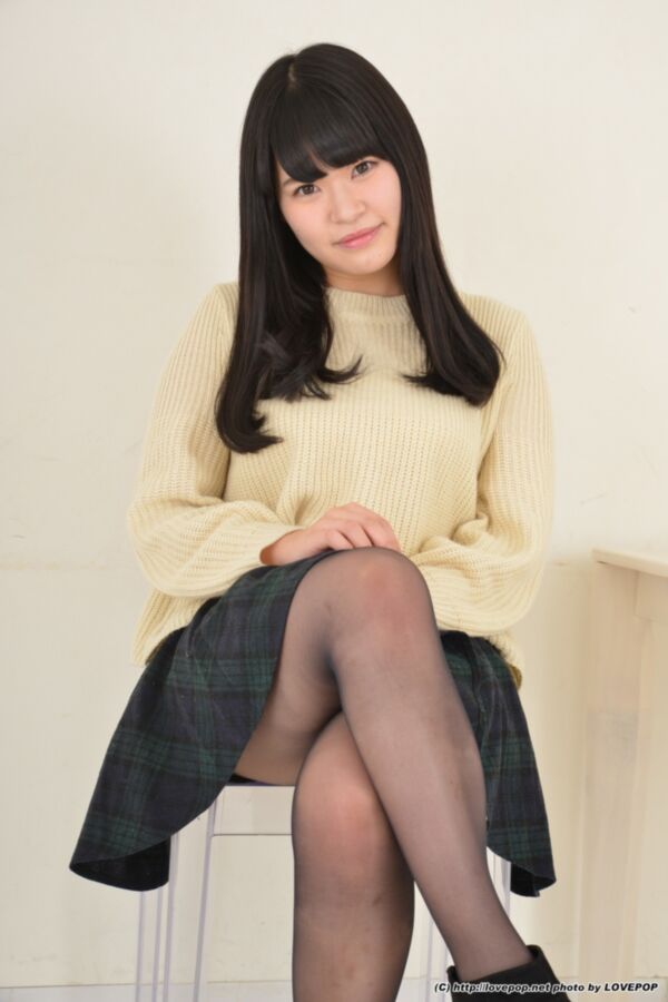 Free porn pics of Asuka Hoshimi - black nylons short skirt tease 4 of 89 pics