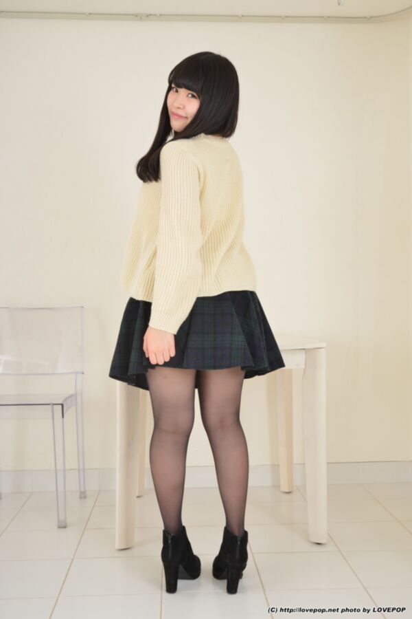 Free porn pics of Asuka Hoshimi - black nylons short skirt tease 11 of 89 pics