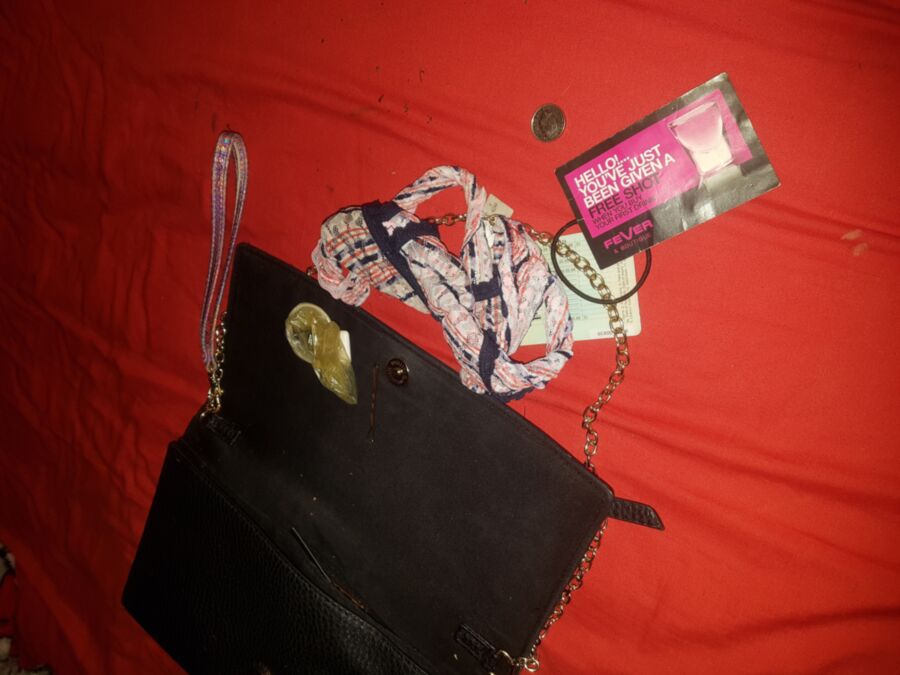 Free porn pics of My gfs bag from clubbing  3 of 3 pics