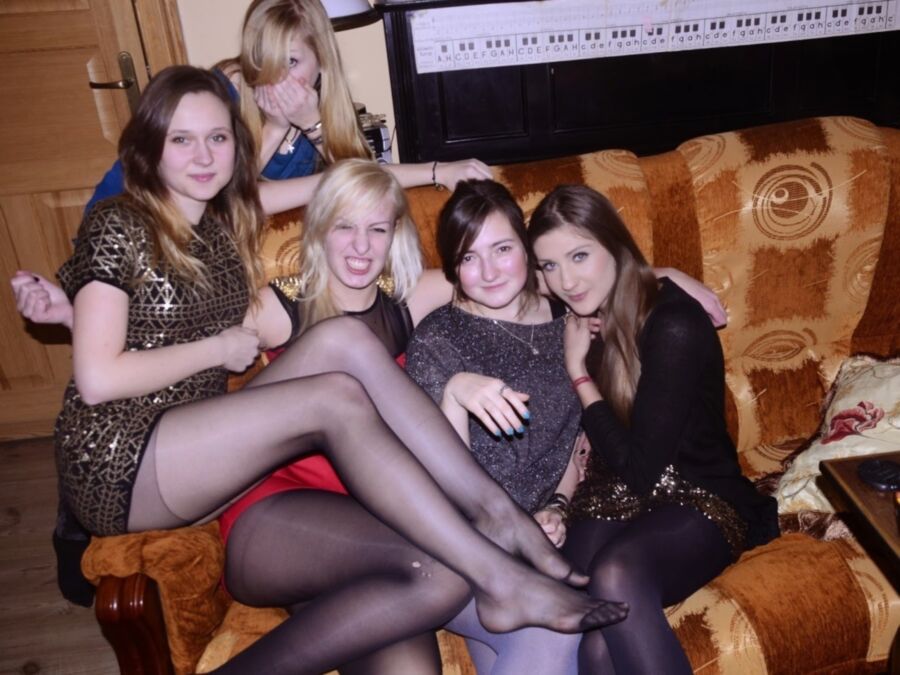 Free porn pics of Pantyhose legs - dream teams of sexy and horny teens  8 of 24 pics