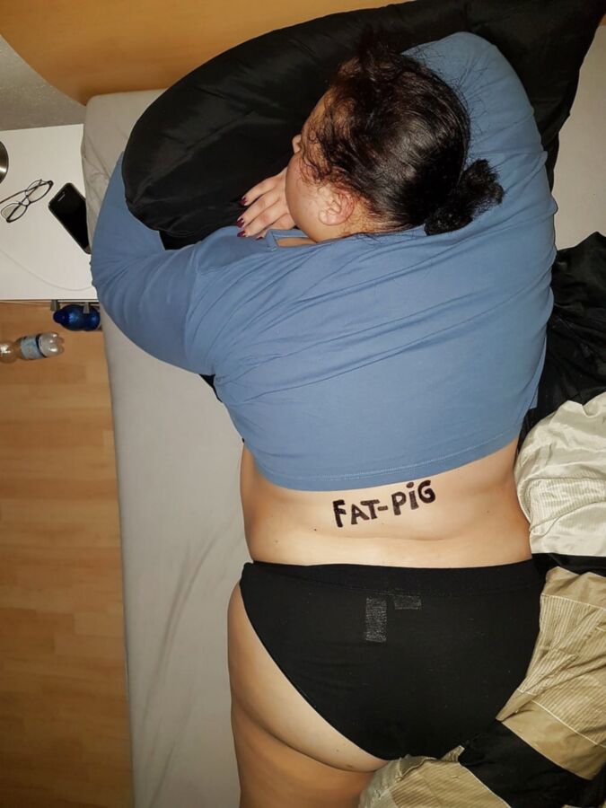 Free porn pics of Fat Pig Slut Melanie Humiliation 3 of 6 pics