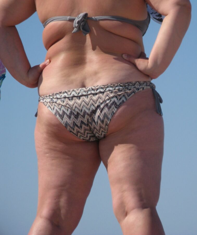 Mature titsin Micro thong