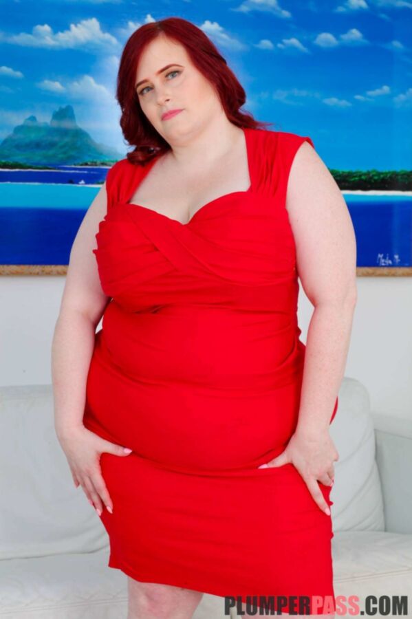 Free porn pics of Asstyn Martyn - red dress on the couch 6 of 237 pics