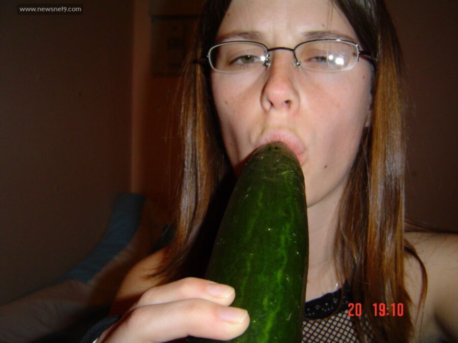 Free porn pics of Cucumber slut 4 of 37 pics