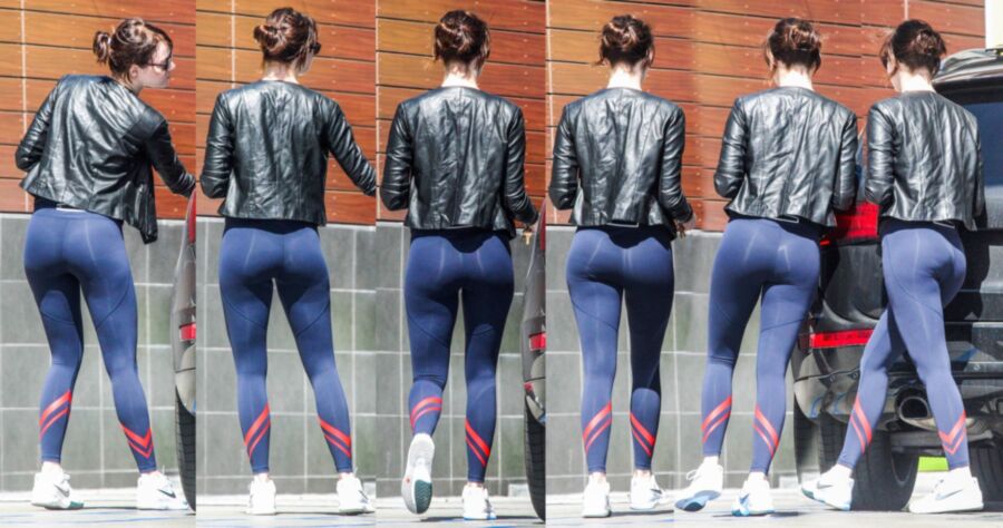 Free porn pics of Emma Stone HQ yoga pants ass 14 of 64 pics